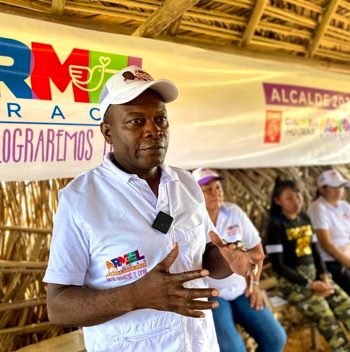 Armel Caracas Viveros, miembro de Comunes, elegido alcalde de Cumaribo, en el Vichada, en el 2023.