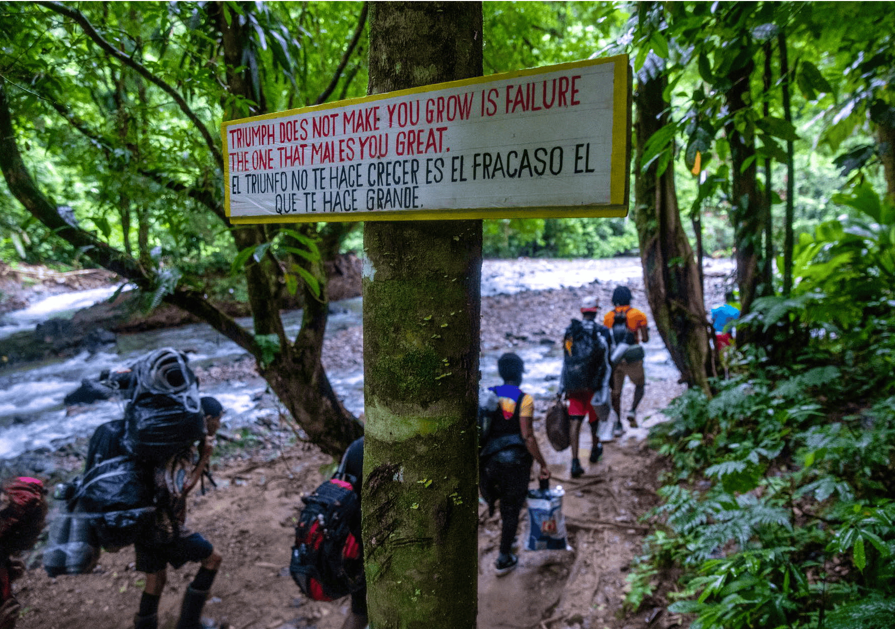 Paraje de la selva del Darién que atraviesan diariamente miles de migrantes.